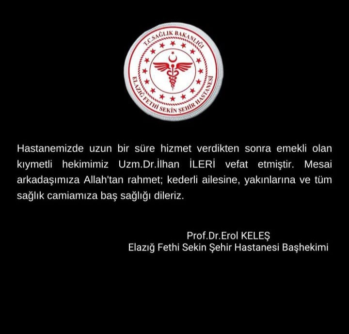 Kadın Doğum Uzmanı İlhan İleri hayatını kaybetti